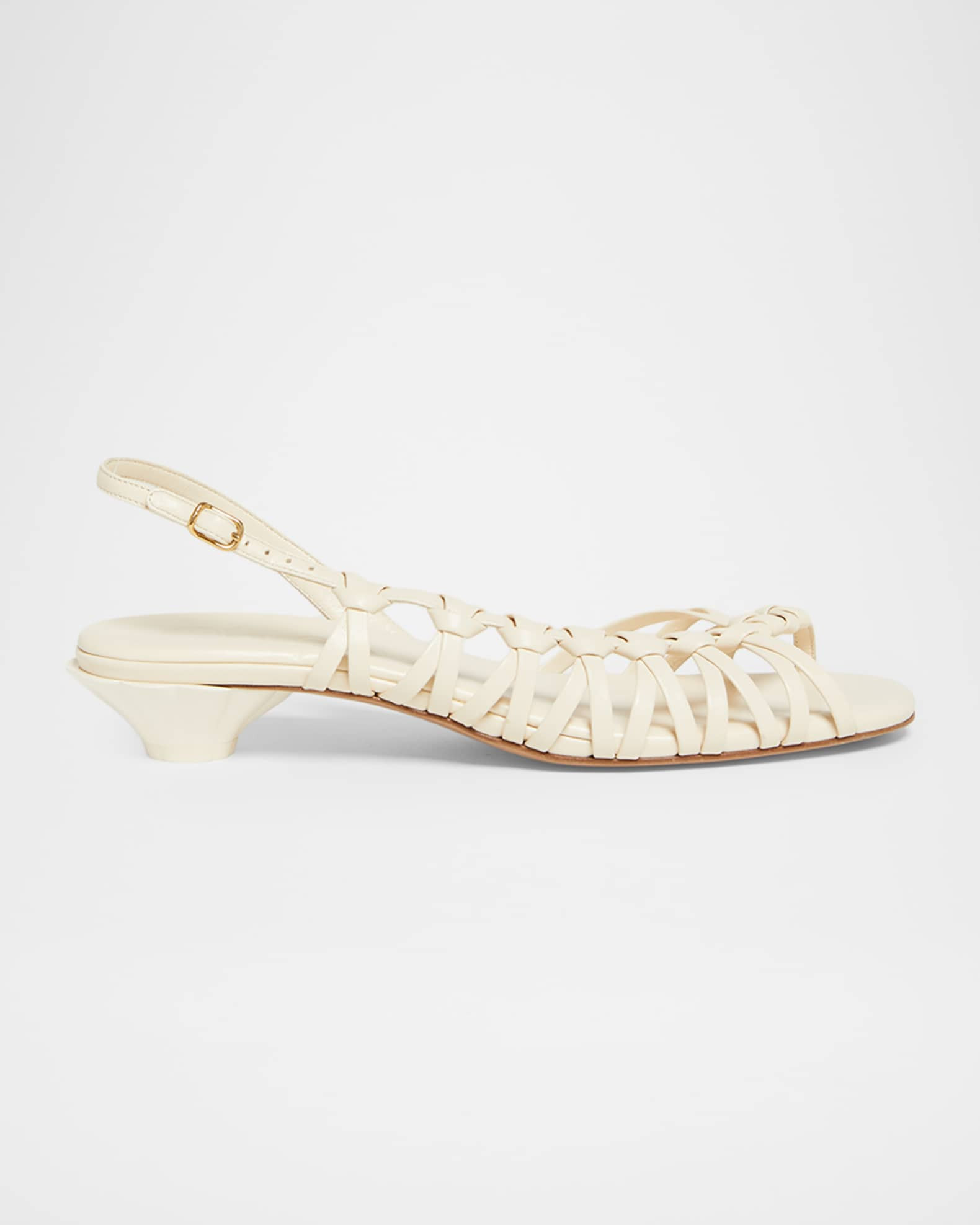 Estra Asymmetric Knotted Leather Sandals | Neiman Marcus