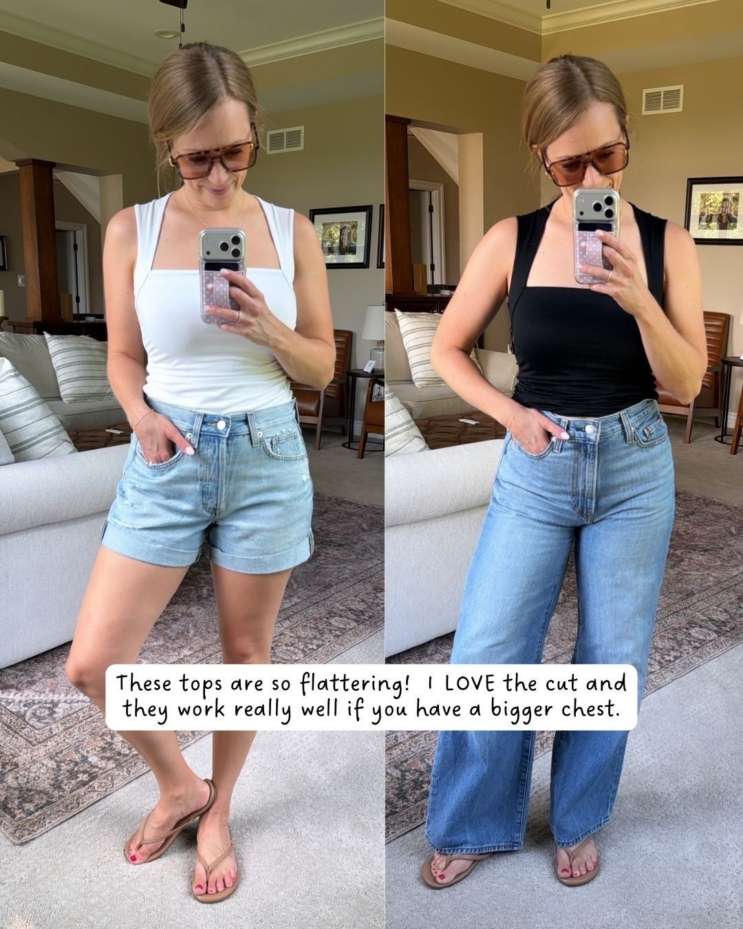 The most flattering cut! Love this top.
