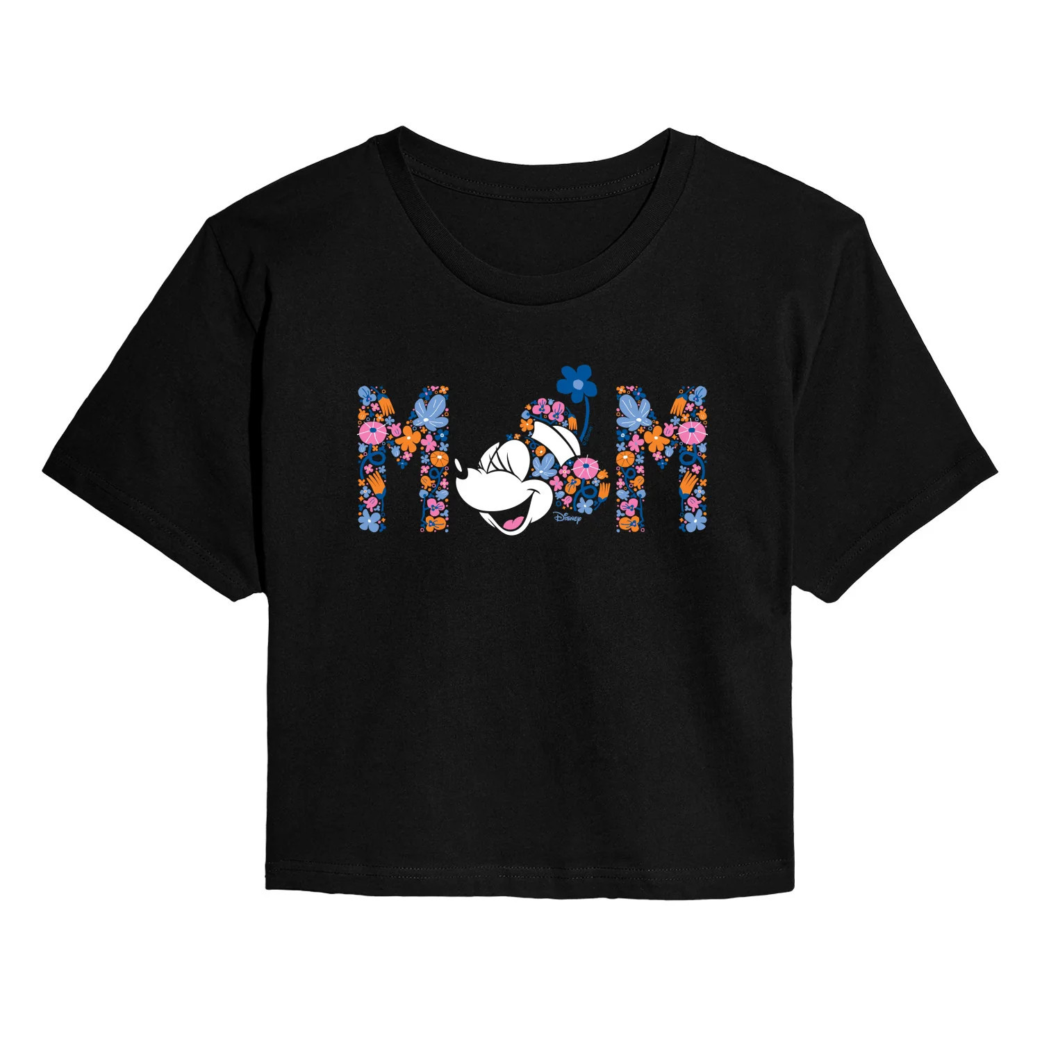 Disney - Mom Minnie Florals - Women's Cropped Graphic T-Shirt | Zulily