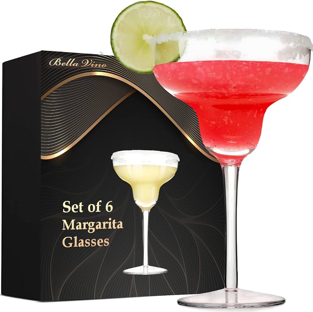 Set of 6 Margarita Glasses Martini Glasses, Whiskey, Gin, Tequila, Tall Cosmopolitan Glasses Bar ... | Amazon (US)