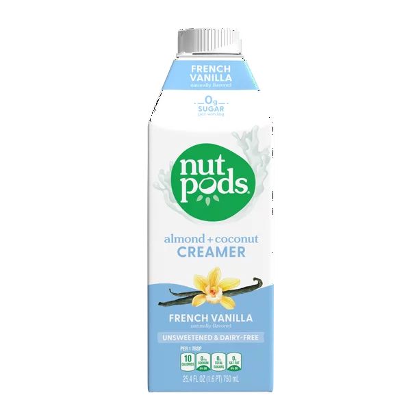 Nutpods, French Vanilla, Almond + Coconut Creamer, 25.4 oz - Walmart.com | Walmart (US)