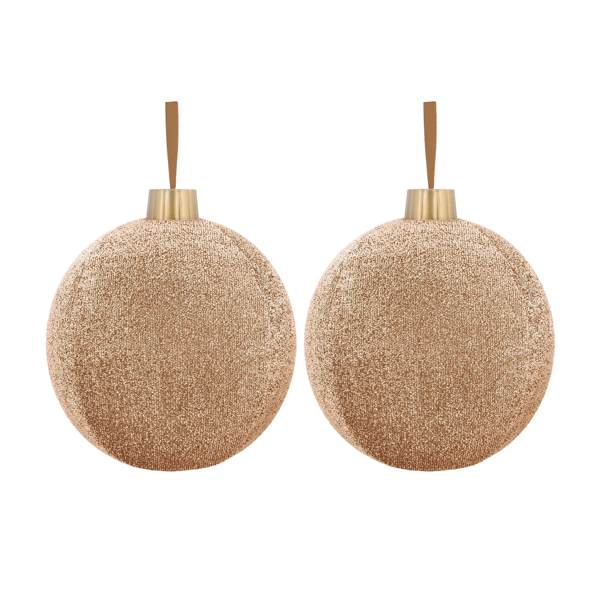 Holiday Time Christmas Inflatable Gold Tinsel Ornament 2 Pack, 12" - Walmart.com | Walmart (US)