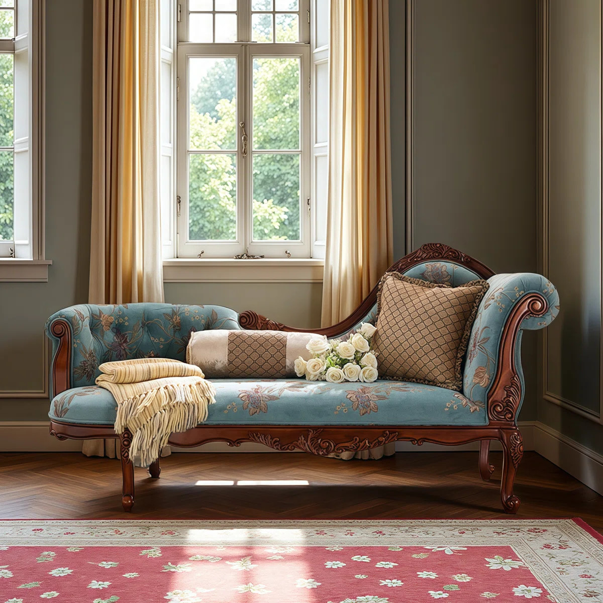 Vintage Solid Wood Carved Toffee Chair Sectionals | Wayfair North America