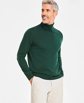 Men's Merino Wool Blend Turtleneck Sweater, Created for Macy's | Macy's