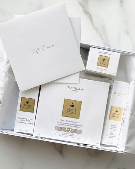 Absolutely loving these Guerlain products! Abeille Royale Anti-Aging Eye Cream, Youth Watery Oil, Repairing & Youth Hand, and the 4-Piece Honey Cataplasm Sheet Mask Set. Total game-changers! #GuerlainBeauty #SkincareEssentials #LuxurySkincare

#LTKBeauty #LTKGiftGuide #LTKU