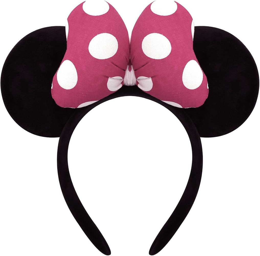 Handmade Mouse Ears Headband for Women and Ladies, Polka Dot Bow Minnie Ears Costume Accessories | Amazon (US)