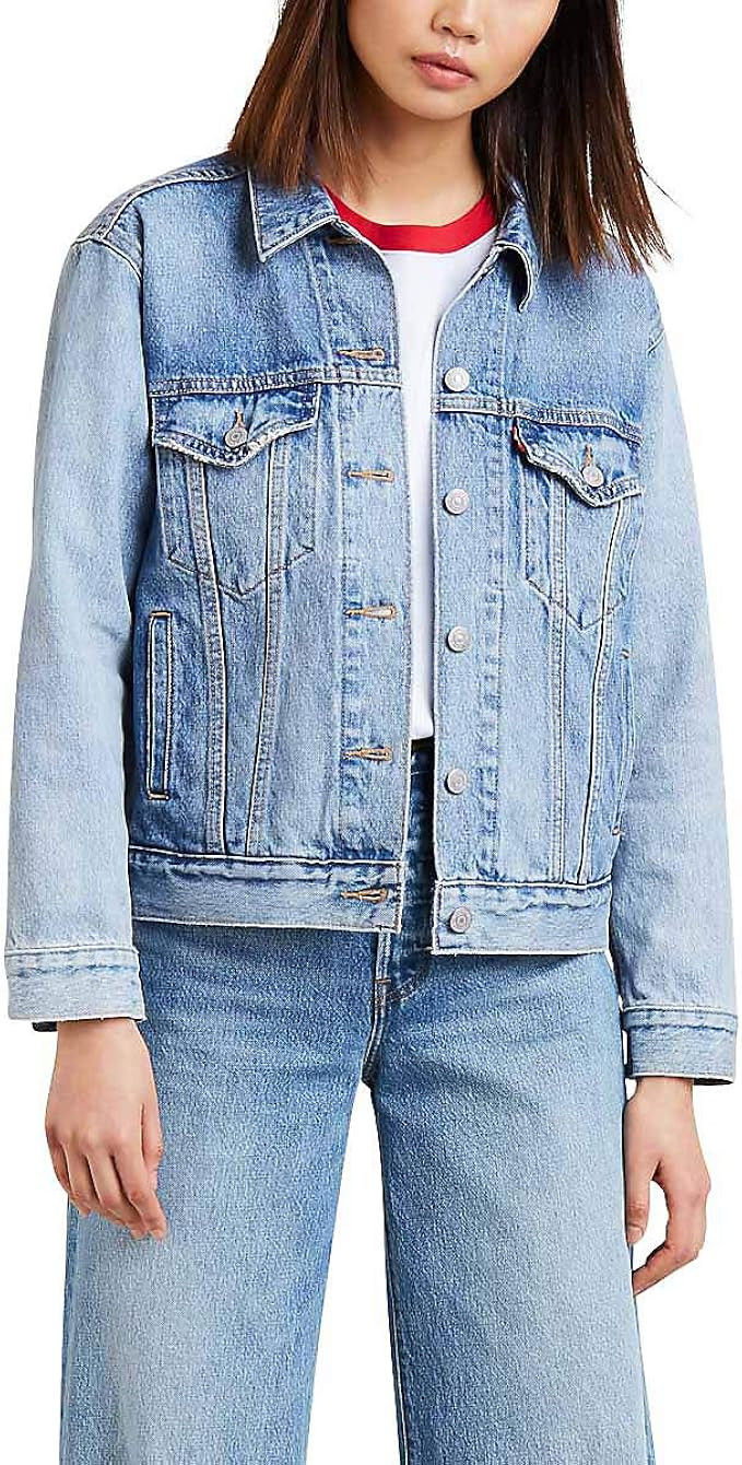 Levi's Women's Premium Ex-Boyfriend Trucker Jacket | Amazon (US)