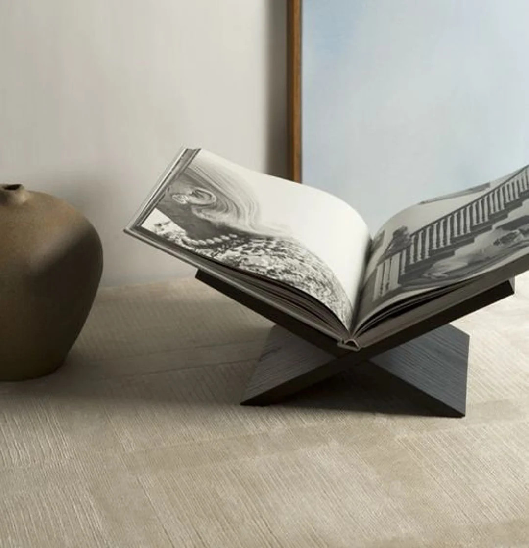 Open Book Stand Wood Black Open Book Display X Book Stand - Etsy | Etsy (US)