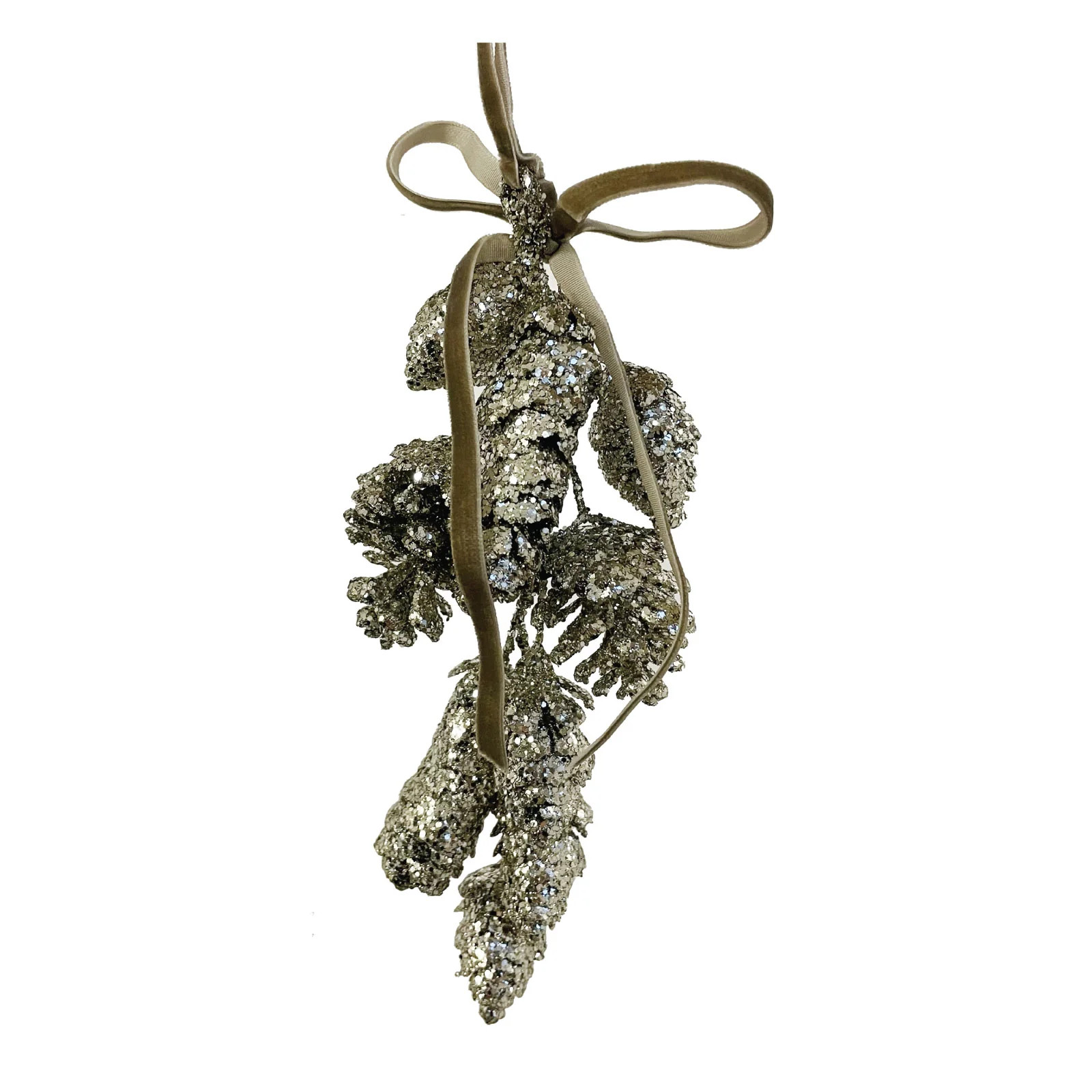 Glitter Cluster Hanging Pinecones | Brooke & Lou | Brooke and Lou