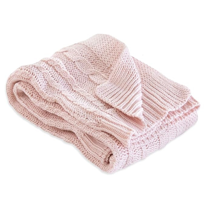 Burt's Bees Baby - Cable Knit Blanket, Baby Nursery & Stroller Blanket, 100% Organic Cotton, 30" ... | Amazon (US)