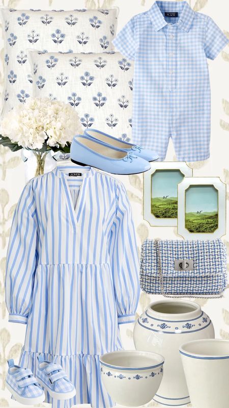 Spring things I'm loving! 🤍🤍🤍 #gingham #blue&white #tweed 