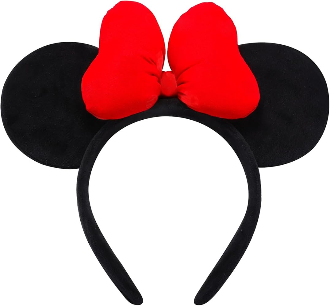 ODOCARE Handmade Mouse Ears Headband for Women and Ladies, Polka Dot Bow Minnie Ears Costume Acce... | Amazon (US)