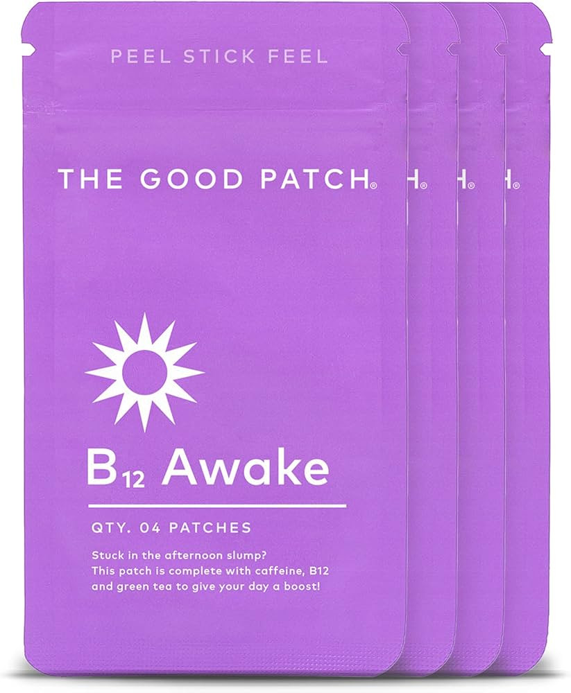 The Good Patch B12 Awake Patch with Plant-Based Ingredients, Infused with Caffeine, B12, and Gree... | Amazon (US)