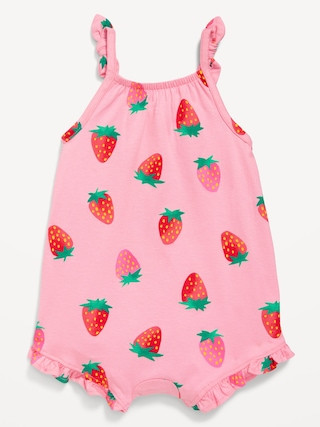 Sleeveless Tie-Knot Graphic One-Piece Romper for Baby | Old Navy (US)