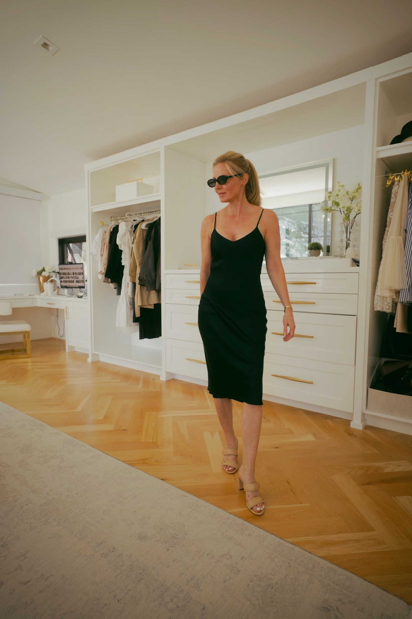 This slip dress is such a great closet staple. It’s made of silk, so it’s much more breathable than a satin slip dress. It’s under $90 AND it’s washable too—no dry cleaning necessary! I’m wearing size xs. 

#LTKOver40 #LTKSeasonal