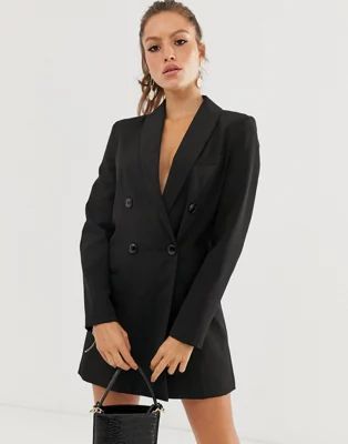 Stradivarius blazer dress in black | ASOS US