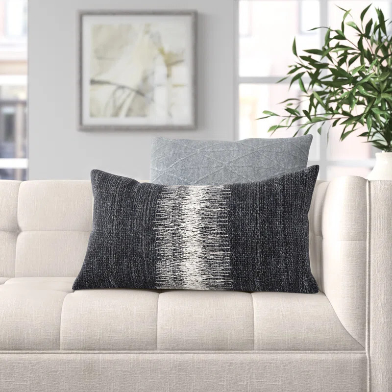 Gowan Embroidered Wool Lumbar Throw Pillow | Joss & Main