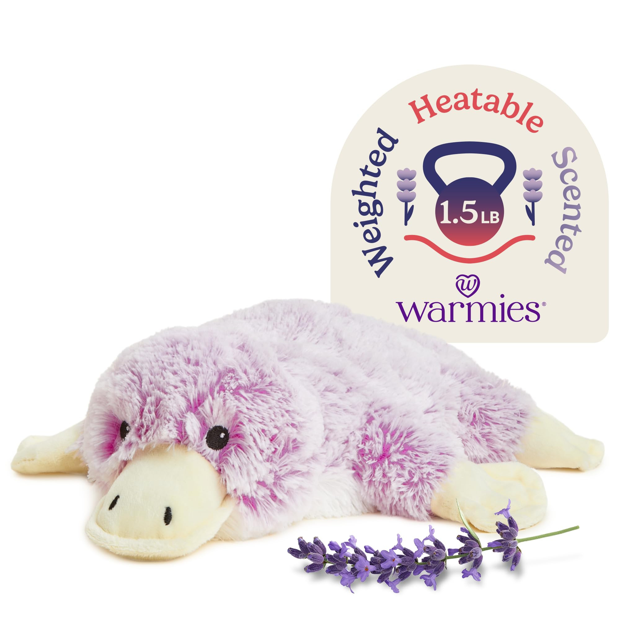 warmies Microwavable & Weighted Stuffed Animals, Platypus - Heated Stuffed Animal Plushie for War... | Amazon (US)