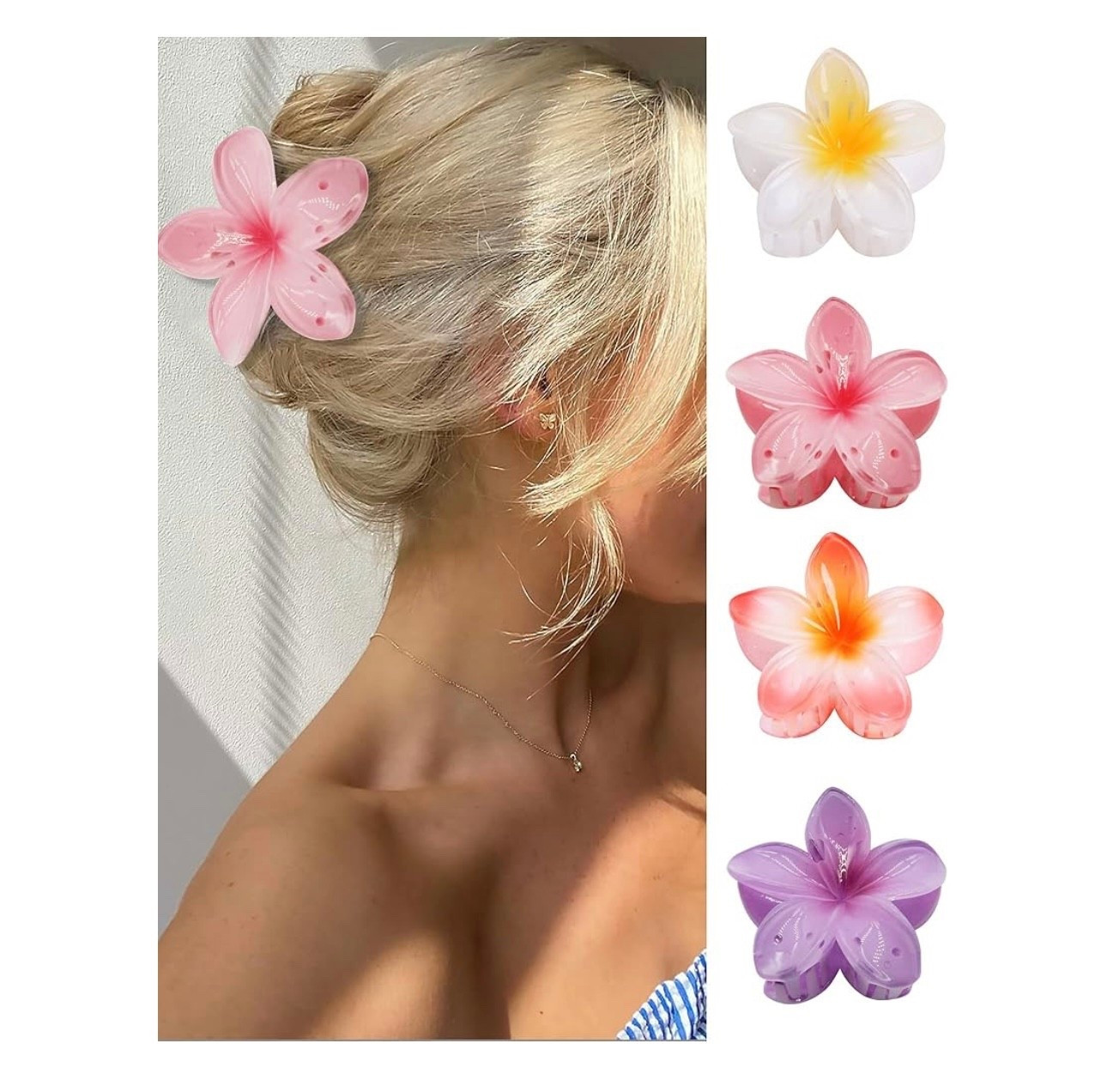Flower claw clip perfect for beach pictures 

#LTKBeauty #LTKTravel #LTKSwim