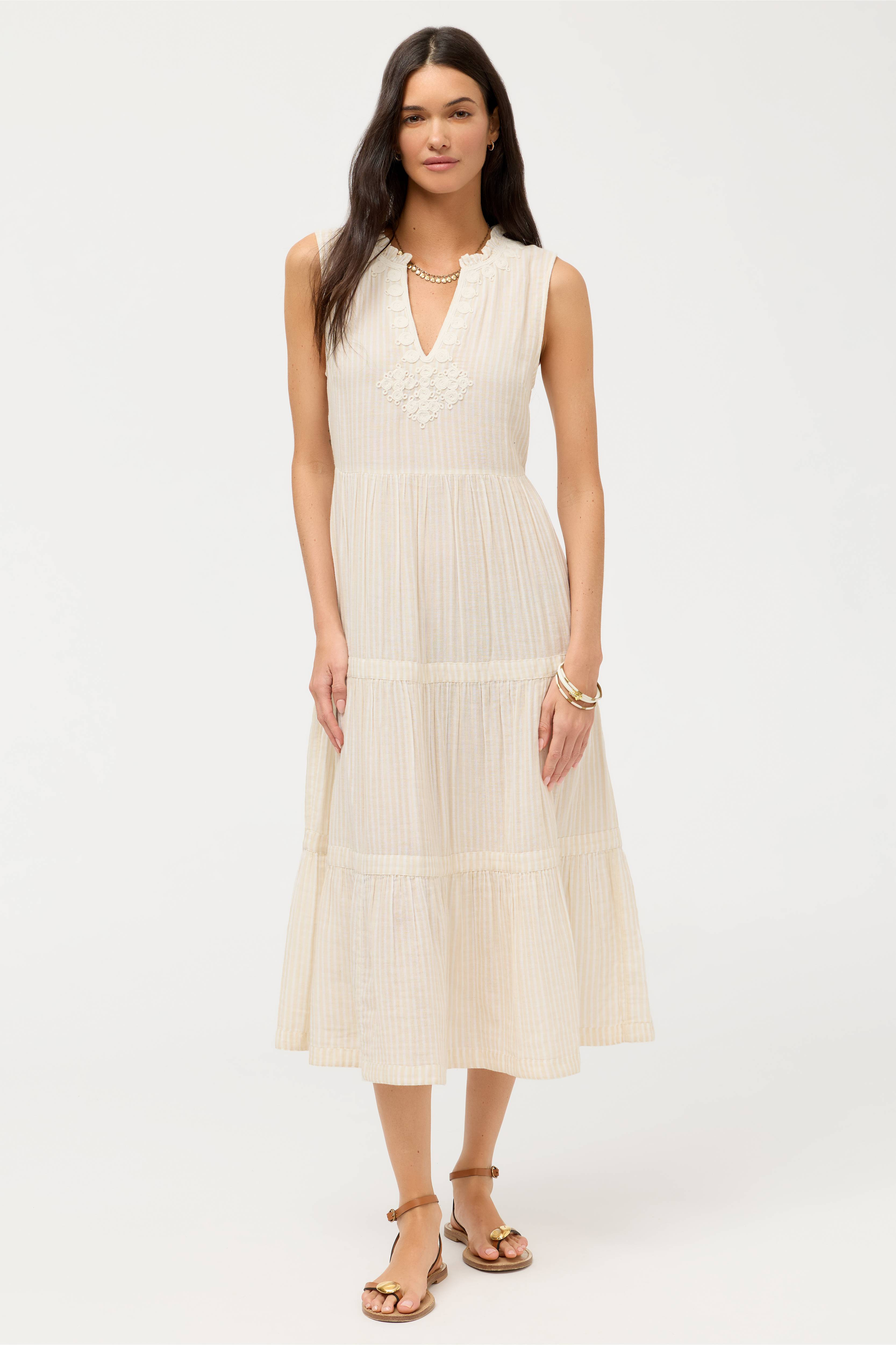 TIERED V‑NECK MIDI
                                
                                    
      ... | Johnny Was