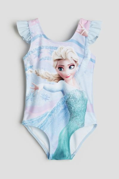 Printed Swimsuit - Pink/The Little Mermaid - Kids | H&M US | H&M (US + CA)