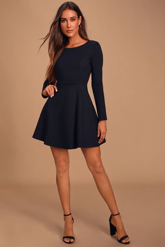 Forever Chic Black Long Sleeve Dress | Lulus (US)