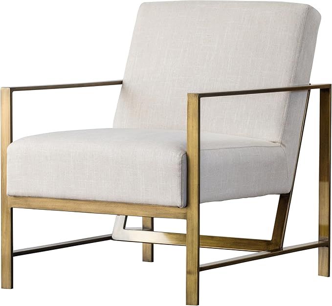 New Pacific Direct Francis Fabric Arm Accent Chairs, Cream | Amazon (US)