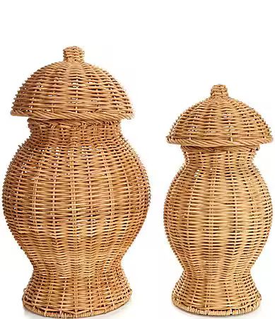 Southern Living Festive Fall Collection Arurog Handwoven Lidded Vase - Medium | Dillard's