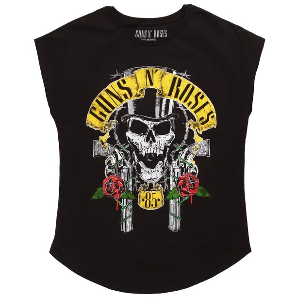 Guns N Roses Skull Junior Top XX-Large Black | Walmart (US)