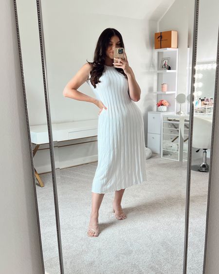 This dress is soooo comfortable! A tad see through so I would recommend shapewear underneath, but a total HIT! Wearing an XL and fits tts👌🏼

White dress, ribbed dress, knit dress, summer dress, summer outfit, affordable dress, affordable summer dress,

#LTKstyletip #LTKmidsize #LTKplussize
