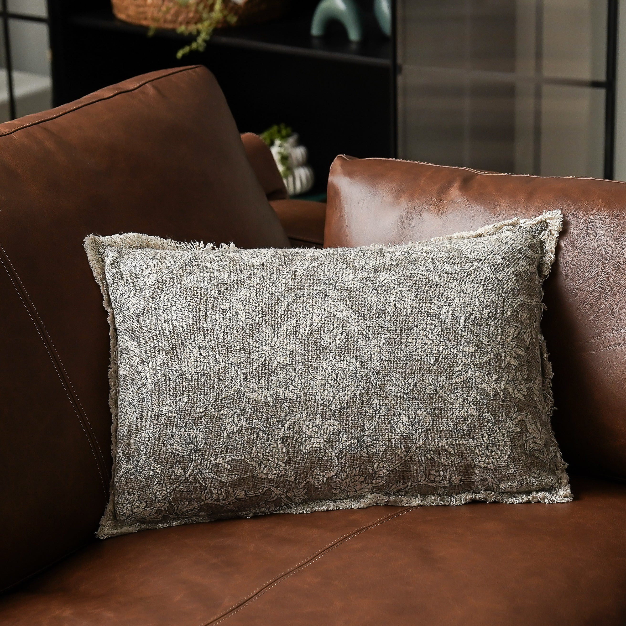 Floral Lumbar Pillow | MJHome