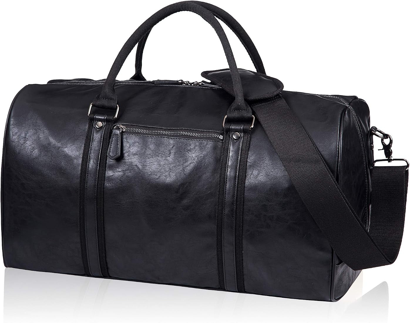 Oversized Travel Duffel Bag, Waterproof Leather Weekend bag Gym Sports Overnight Large Carry On H... | Amazon (US)