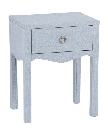 19x24.25 Linen Wrapped Swoop Side Table | TJ Maxx