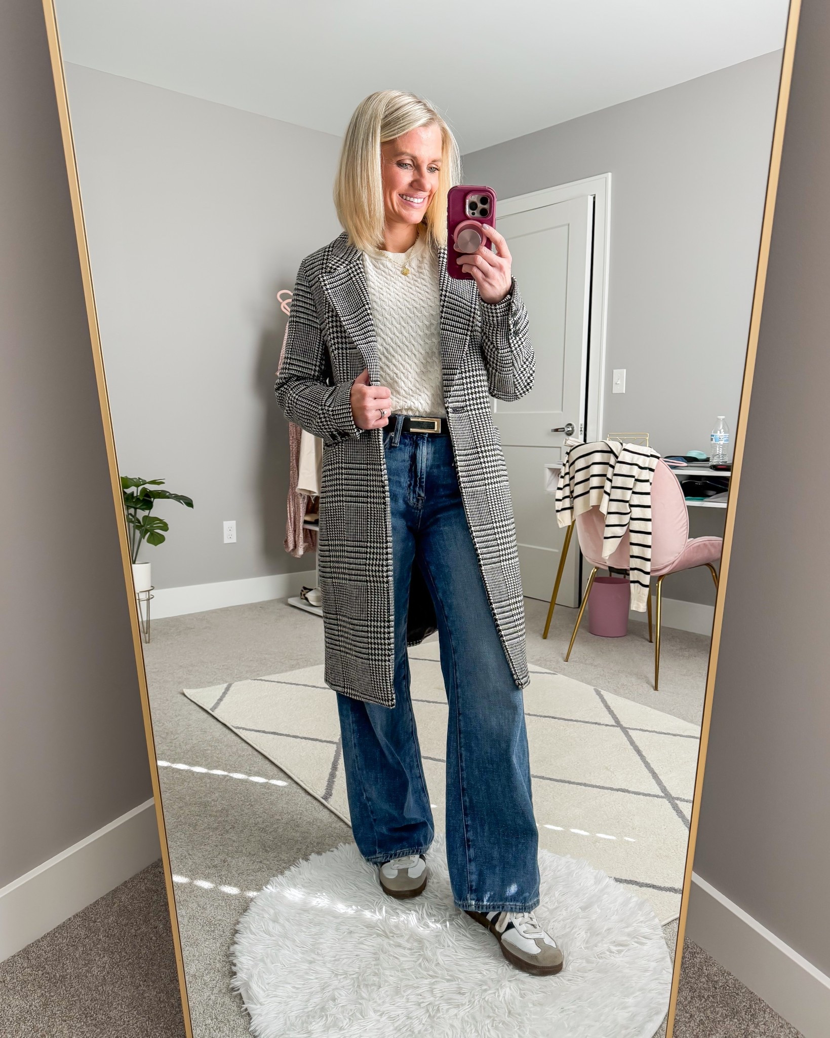 What I wore this week! 
Sweater- small
Jeans- 25/short
Coat- sold out, linked similar 

#LTKPetite #LTKStyleTip #LTKOver40