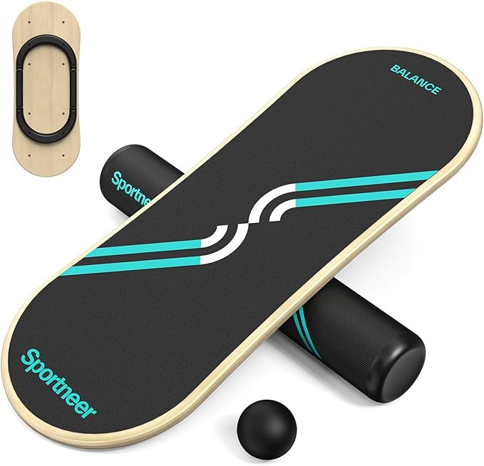 Sportneer Balance Board 7 Modes Wobble Board with Adjustable Stoppers Exercise Balancing Stabilit... | Amazon (US)