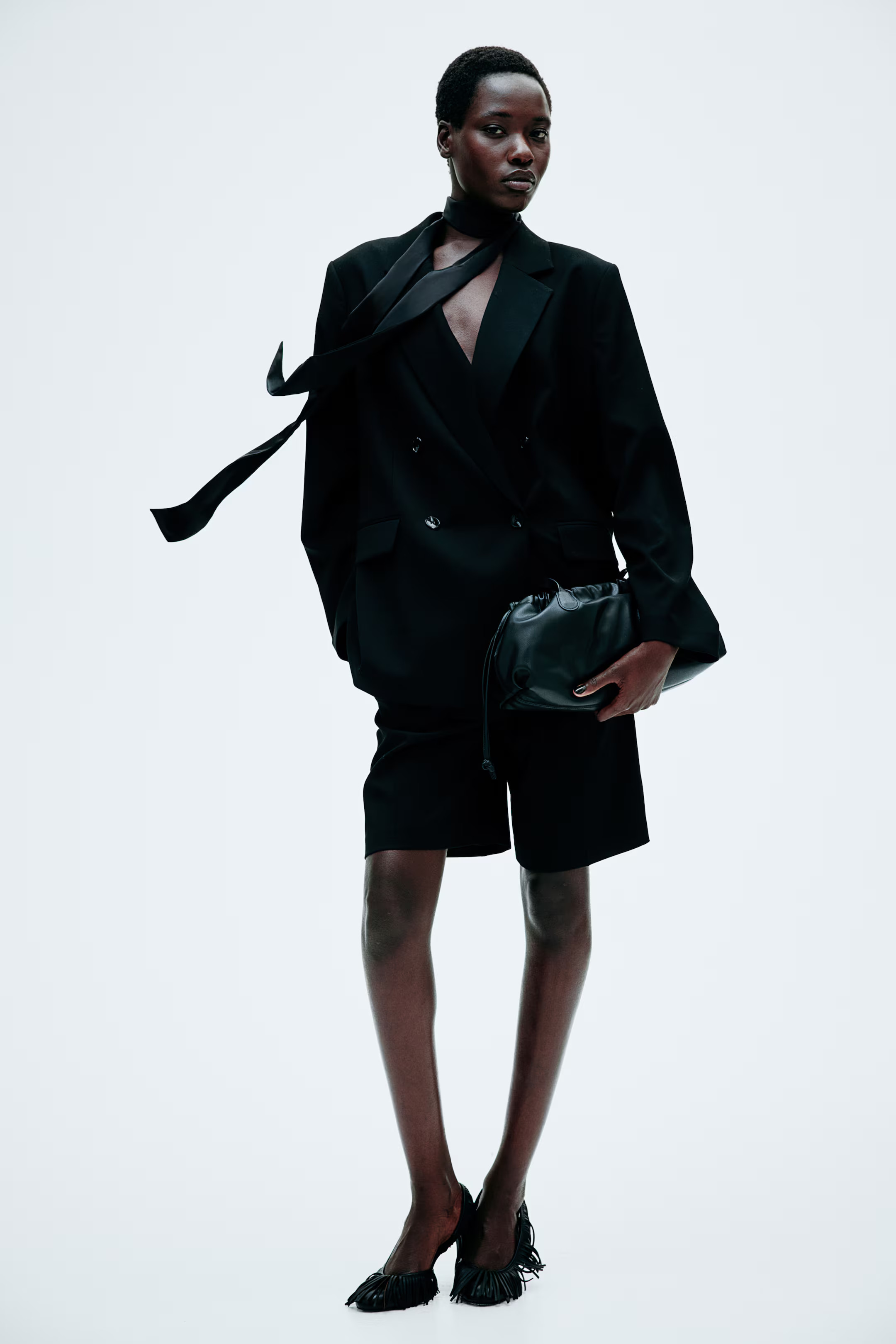 Double-Breasted Blazer - Black - Ladies | H&M US | H&M (US + CA)