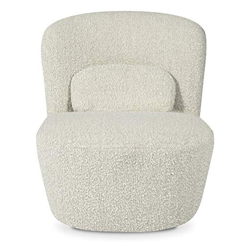 POLY & BARK Elia Swivel Chair, Crema White Boucle | Amazon (US)