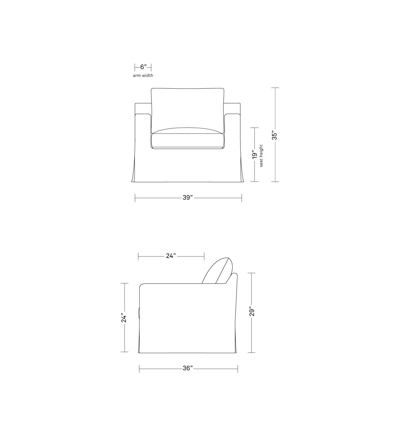 Sloan Slipcovered Accent Chair | Interior Define