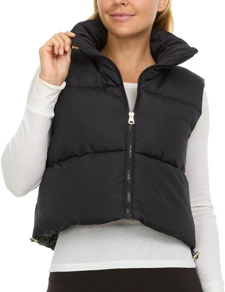Jessica Simpson Cropped Puffer Vest Women, Sleeveless Women’s Outerwear Vests | Amazon (US)