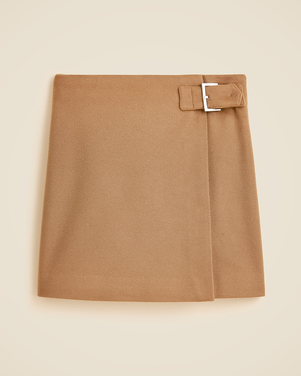 Collection wool-cashmere blend mini skirt with buckle detail | J. Crew US