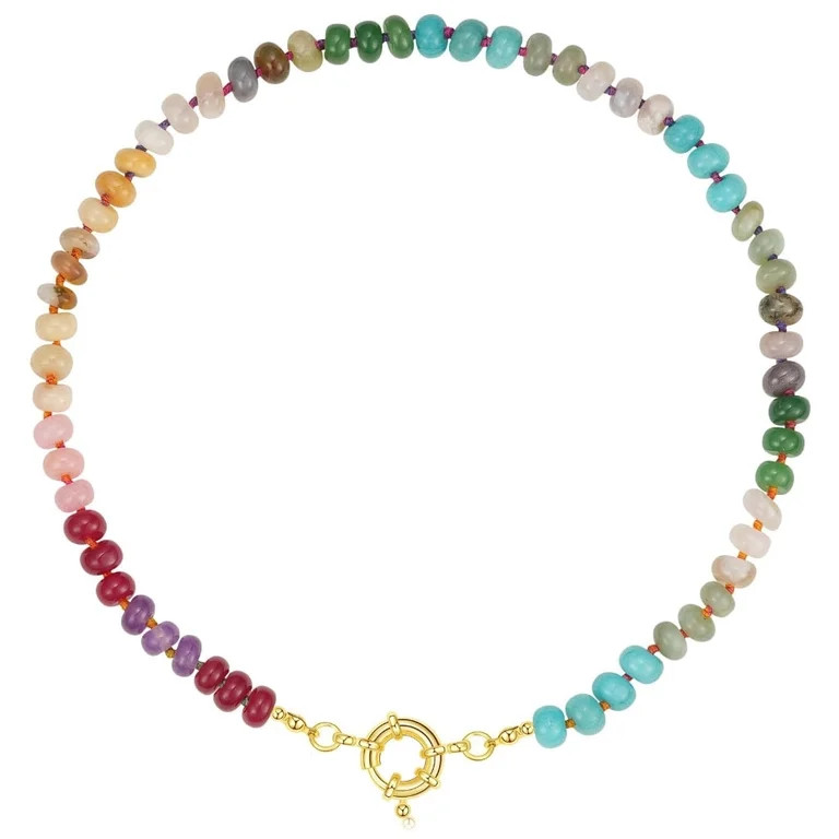 YIGZYCN Colorful Bead Necklace Handmade Necklace Adjustable Necklace Fashion Neck Jewelry Charm N... | Walmart (US)