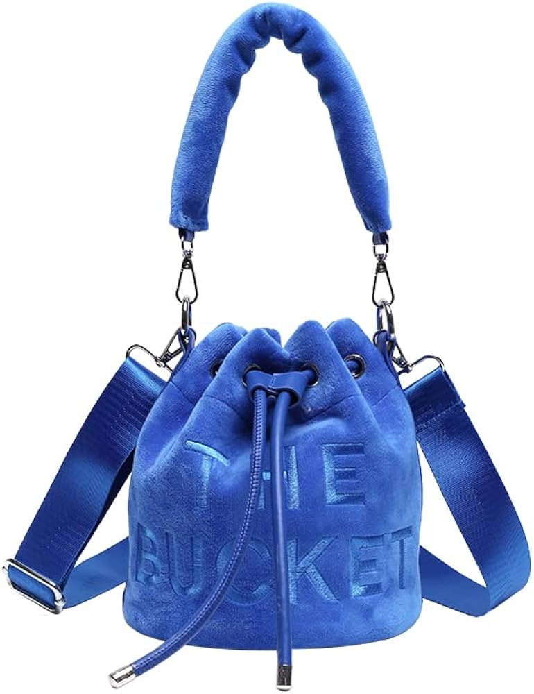 JQAliMOVV Bucket Bags for Women, Mini Bucket Bag Purses Soft Plush Crossbody Bucket Bags Drawstri... | Amazon (US)