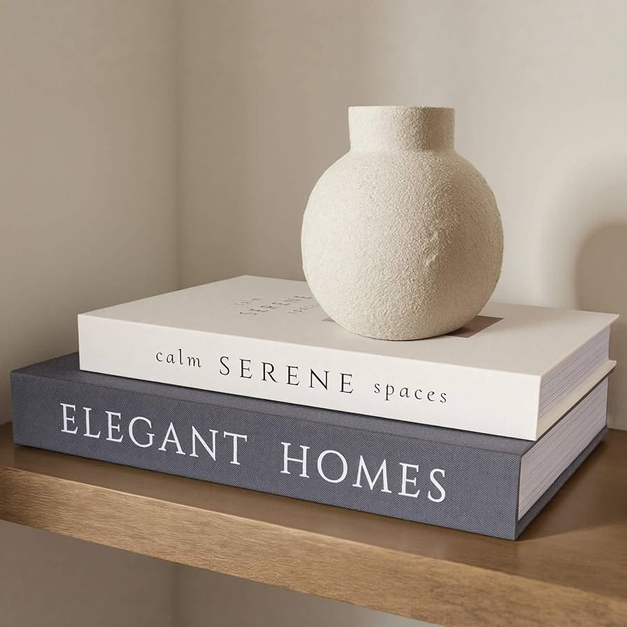 Aesthetic Decorative Books Set of 2 Faux Book for Coffee Table Decor | Amazon (US)