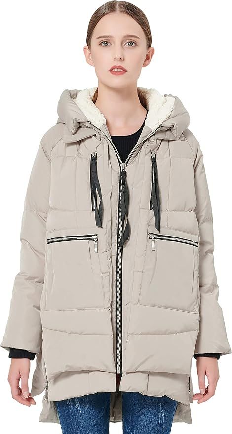 Orolay Women's Thickened Down Jacket Beige 2XS | Amazon (US)