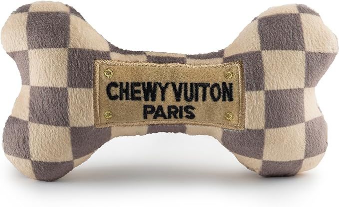 Haute Diggity Dog Chewy Vuiton Checker Collection – Soft Plush Designer Dog Toys with Squeaker ... | Amazon (US)