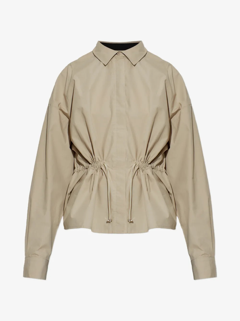 RETHINKIT STUDIOS drawstring cotton shirt - Neutrals | Farfetch Global