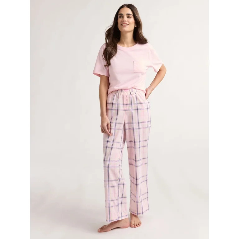 Joyspun Women's and Women’s Plus Cotton Poplin Sleep Pants, Sizes XS to 3X - Walmart.com | Walmart (US)