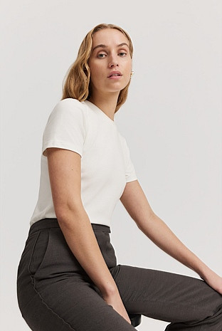 Australian Cotton Blend Fitted T-Shirt | Country Road