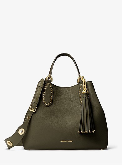 Brooklyn Large Leather Satchel | Michael Kors US