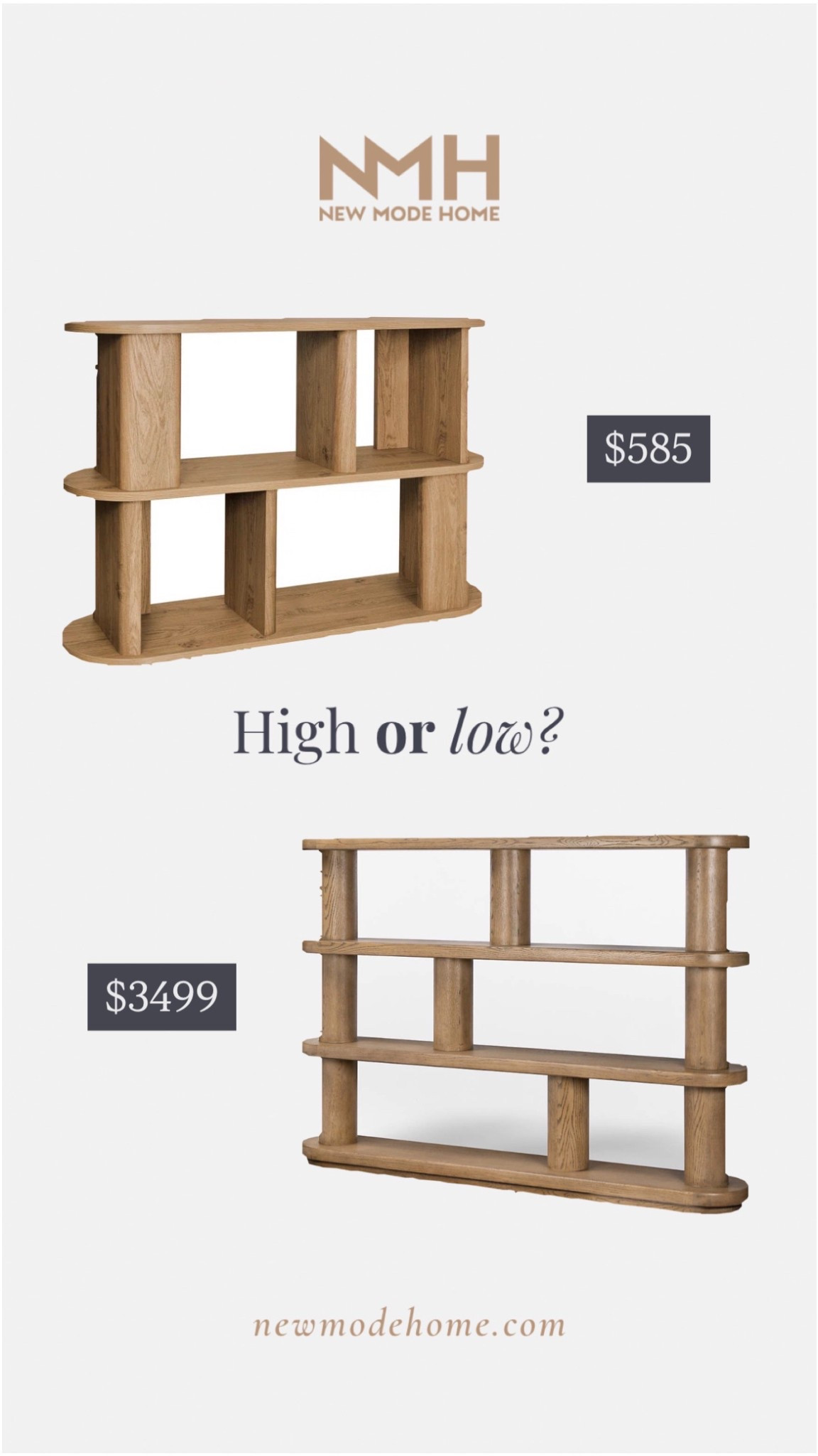 High or low: wood bookshelf 

#LTKcasa